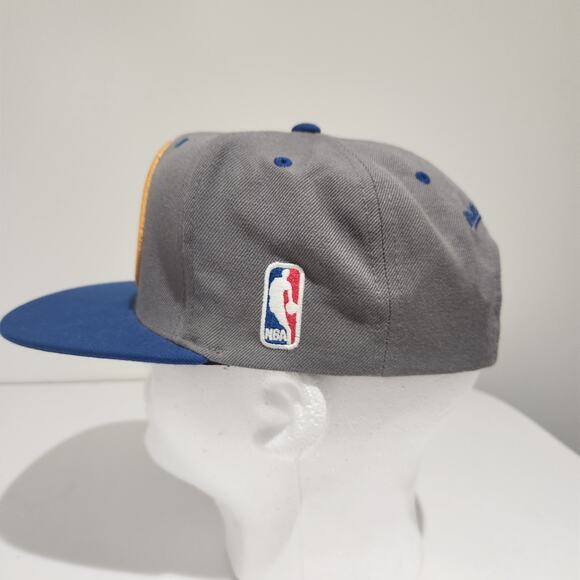 Golden State Warriors Hat Cap NBA Basketball Mitchell & Ness Snapback Grey - Picture 3 of 8